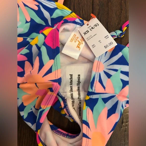 2/$20 Cat & Jack Floral Bikini Set Girls XS - Picture 3 of 4